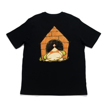 Load image into Gallery viewer, &quot;Home &amp; Flower&quot; Cut and Sew Wide-body Tee Black/Salmon Pink/White/Beige