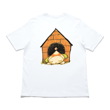 Load image into Gallery viewer, &quot;Home &amp; Flower&quot; Cut and Sew Wide-body Tee Black/Salmon Pink/White/Beige