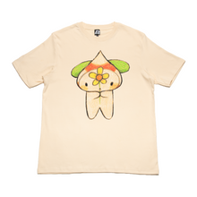 Load image into Gallery viewer, &quot;Home &amp; Flower&quot; Cut and Sew Wide-body Tee Black/Salmon Pink/White/Beige