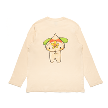 Load image into Gallery viewer, &quot;Mu &amp; Flower&quot; Cut and Sew Wide-body Long Sleeved Tee White/Beige