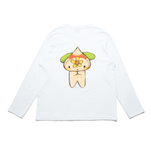 Load image into Gallery viewer, &quot;Mu &amp; Flower&quot; Cut and Sew Wide-body Long Sleeved Tee White/Beige