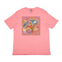 Load image into Gallery viewer, &quot;Composition&quot; Cut and Sew Wide-body Tee Beige/Salmon Pink