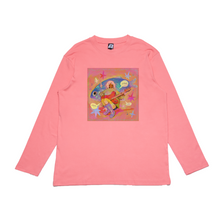 Load image into Gallery viewer, &quot;Composition&quot; Cut and Sew Wide-body Long Sleeved Tee Salmon Pink/Beige