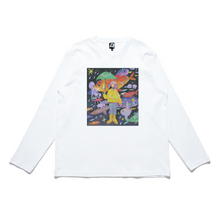 Load image into Gallery viewer, &quot;Rainy_Day&quot; Cut and Sew Wide-body Long Sleeved Tee White/Black