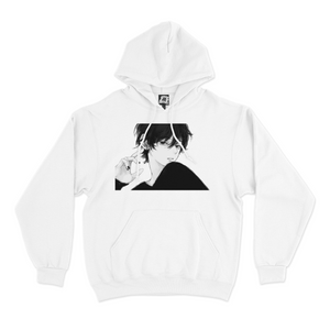 "Piercing" Basic Hoodie White/Black