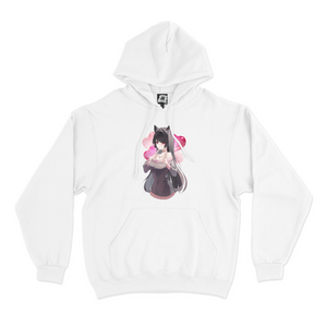 "Pink balloon" Basic Hoodie White