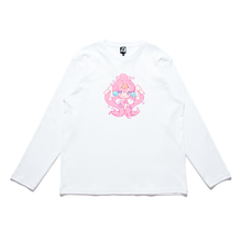 Load image into Gallery viewer, &quot;Litcheeri bunny&quot; Cut and Sew Wide-body Long Sleeved Tee White