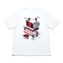 Load image into Gallery viewer, &quot;THE PIXEL CLUB &amp; DNT TXT ME&quot; Cut and Sew Wide-body Tee White