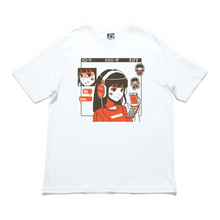 Load image into Gallery viewer, &quot;THE PIXEL CLUB &amp; DNT TXT ME&quot; Cut and Sew Wide-body Tee White