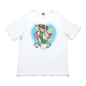 "Miss Tinker Bell" Cut and Sew Wide-body Tee White