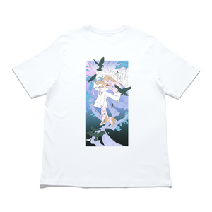 "Angel" Cut and Sew Wide-body Tee Black/White