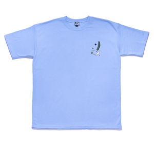 "Angel" Taper-Fit Heavy Cotton Tee Sky Blue