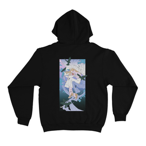 "Angel" Basic Hoodie Black/Beige