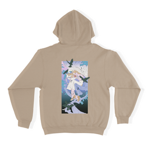 "Angel" Basic Hoodie Black/Beige