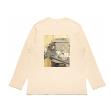 Load image into Gallery viewer, &quot;Cooking&quot; Cut and Sew Wide-body Long Sleeved Tee Beige/White