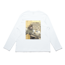 Load image into Gallery viewer, &quot;Cooking&quot; Cut and Sew Wide-body Long Sleeved Tee Beige/White