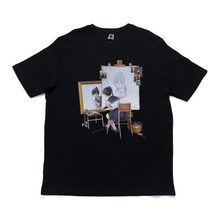 Load image into Gallery viewer, &quot;Triple self portrait&quot; Cut and Sew Wide-body Tee White/Black