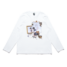 Load image into Gallery viewer, &quot;Triple self portrait&quot; Cut and Sew Wide-body Long Sleeved Tee White/Black