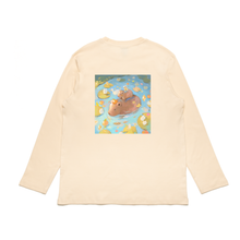 Load image into Gallery viewer, &quot;Happy Day&quot; Cut and Sew Wide-body Long Sleeved Tee White/Beige