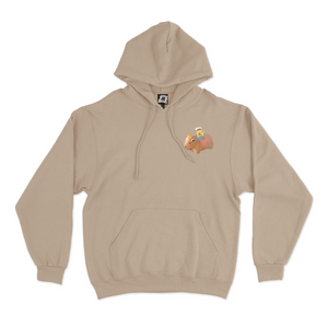 "Happy Day" Basic Hoodie White/Beige