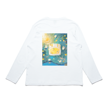 Load image into Gallery viewer, &quot;Moon Bunny&quot; Cut and Sew Wide-body Long Sleeved Tee White