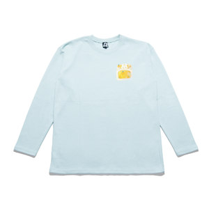 "Moon Bunny" Taper-Fit Heavy Cotton Long Sleeve Tee Mint