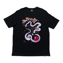 Load image into Gallery viewer, "Entangled" Cut and Sew Wide-body Tee Black/White