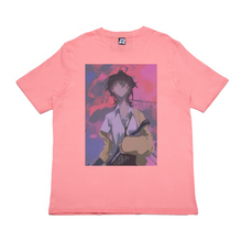 Load image into Gallery viewer, &quot;Dusk&quot; Cut and Sew Wide-body Tee Beige/White/Salmon Pink