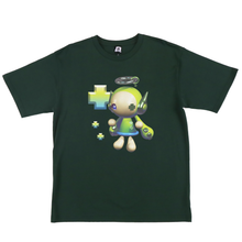 Load image into Gallery viewer, "Momo" Boxer-Fit Medium Cotton Tee Dark Green