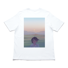 Load image into Gallery viewer, &quot;Falling Moon&quot; Cut and Sew Wide-body Tee Beige/White/Black