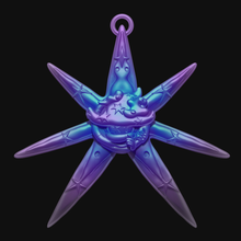 Load image into Gallery viewer, "Infinity Wizard" Collectible Art Charm 100% Metallic Green Purple