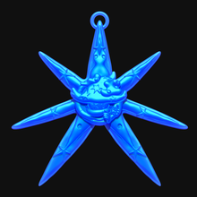 Load image into Gallery viewer, "Infinity Wizard" Collectible Art Charm 100% Metallic Sea Blue