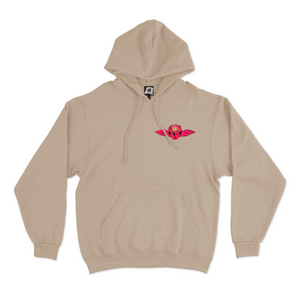 "Parisienne Angels" Fleece Hoodie Beige