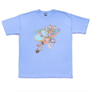 "Heart Cowgirl " Taper-Fit Heavy Cotton Tee Sky Blue