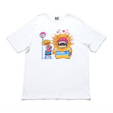 Load image into Gallery viewer, &quot;Bus Stop&quot; Cut and Sew Wide-body Tee White