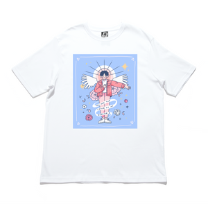 "Euphoria" Cut and Sew Wide-body Tee White