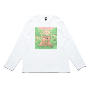 "Breaking Silence" Cut and Sew Wide-body Long Sleeved Tee White