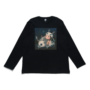 "Lost and Found" Cut and Sew Wide-body Long Sleeved Tee Black