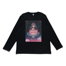 Load image into Gallery viewer, &quot;Kawaii Cake&quot; Cut and Sew Wide-body Long Sleeved Tee Black