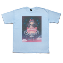 Load image into Gallery viewer, &quot;Kawaii Cake&quot; Taper-Fit Heavy Cotton Tee Sky Blue