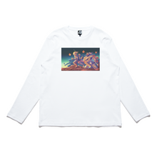Load image into Gallery viewer, &quot;Youtube Thumbnail&quot; Cut and Sew Wide-body Long Sleeved Tee White