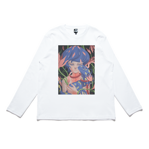 "I Just Want To Grow Old And Die With You" Cut and Sew Wide-body Long Sleeved Tee White