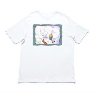 "Benevolent World" - Cut and Sew Wide-body Tee White