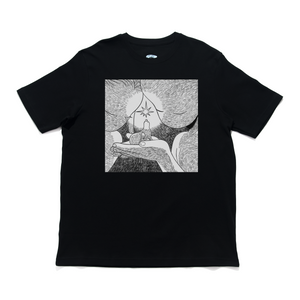 "Star" - Cut and Sew Wide-body Tee White/Black