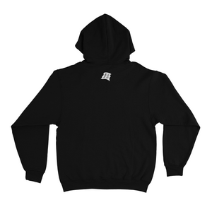 "Wash" Basic Hoodie Black/Pink