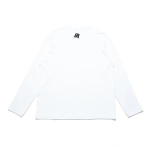 "Wave" Cut and Sew Wide-body Long Sleeved Tee White/Black