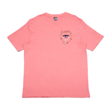 Load image into Gallery viewer, &quot;Poppies&quot; Cut and Sew Wide-body Tee Beige/Salmon Pink