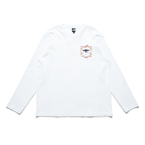 "Angel's Trumpet" Cut and Sew Wide-body Long Sleeved Tee White