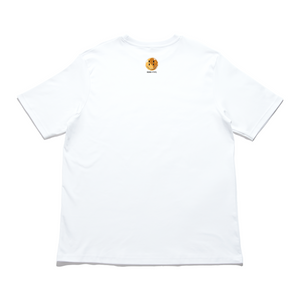 "Neothaicivilization: The Observer" - Cut and Sew Wide-body Tee White/Black