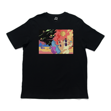 Load image into Gallery viewer, &quot;Neothaicivilization: Dancing Star&quot; - Cut and Sew Wide-body Tee White/Black/Salmon Pink